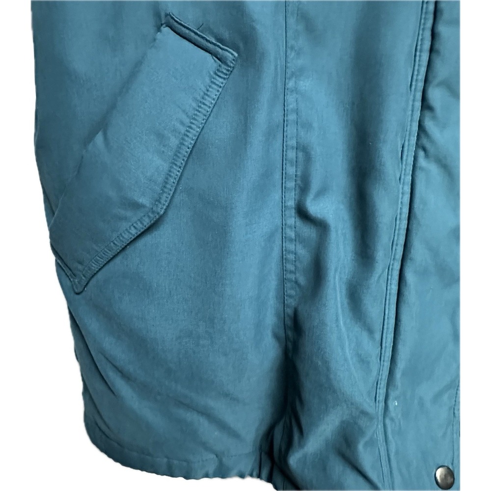 Jacqueline Ferrar Blue Dark Teal Winter Coat Detachable Faux Fur‎ Hood Lined - Picture 3 of 16